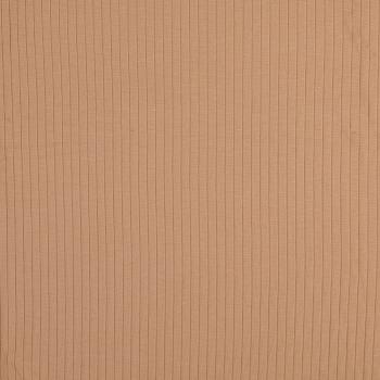 Rippenjersey - uni, beige